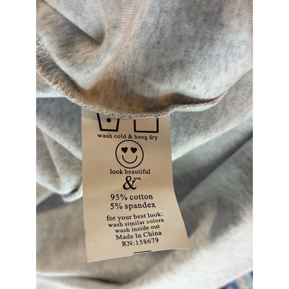 Ampersand Avenue Tied With Love University Hoodie Gray Lace Floral XL NEW - Picture 9 of 11